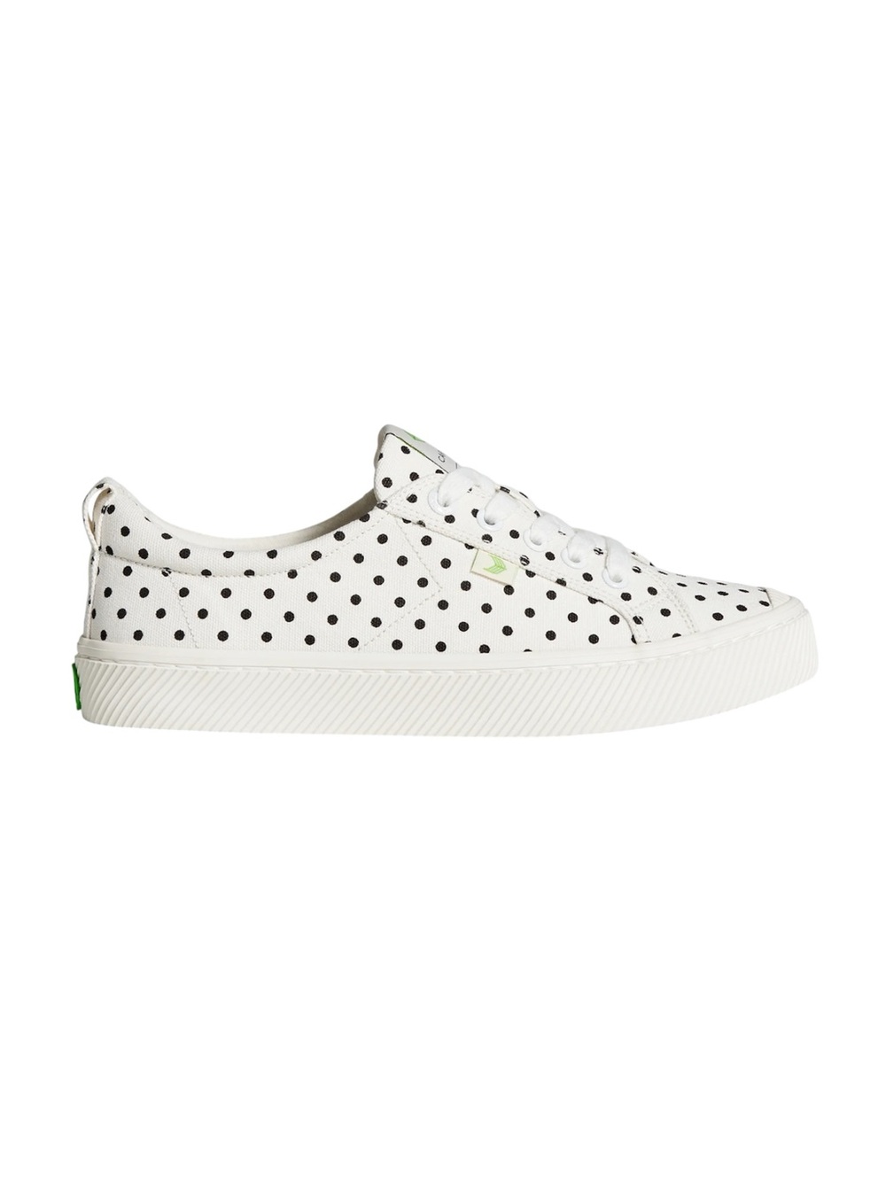 Cariuma OCA Low Polka Dot White Black Canvas Sneakers Womens 8 SW 100103W15W